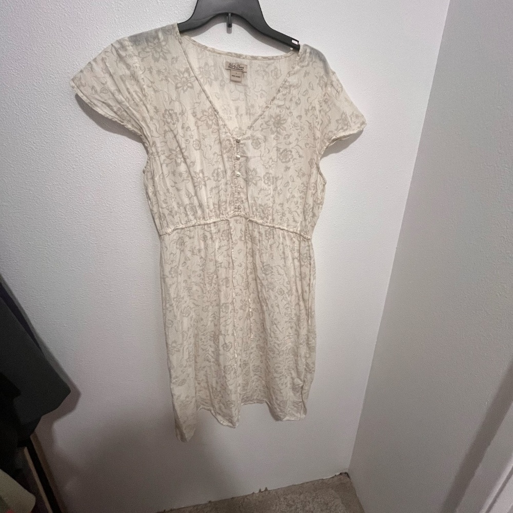 Off White Lucky Brand Dress with Original Dress Slip
